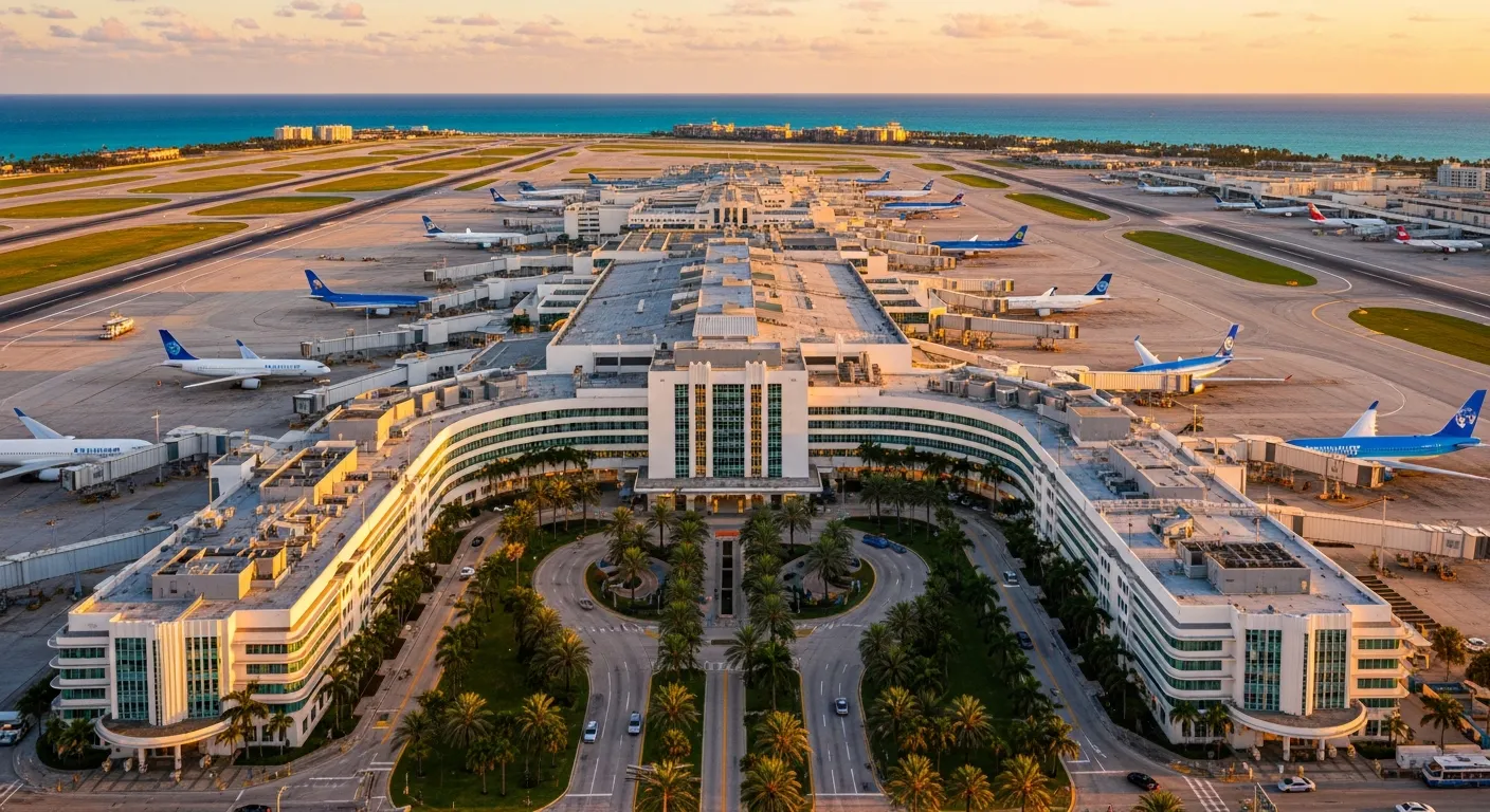 Miami International Airport at golden hour
